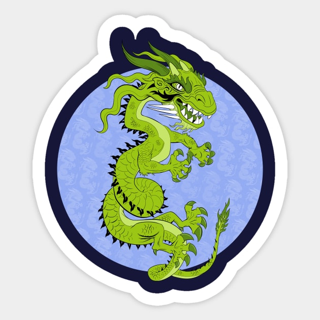 Green Dragon Sticker by cartoonasaurus